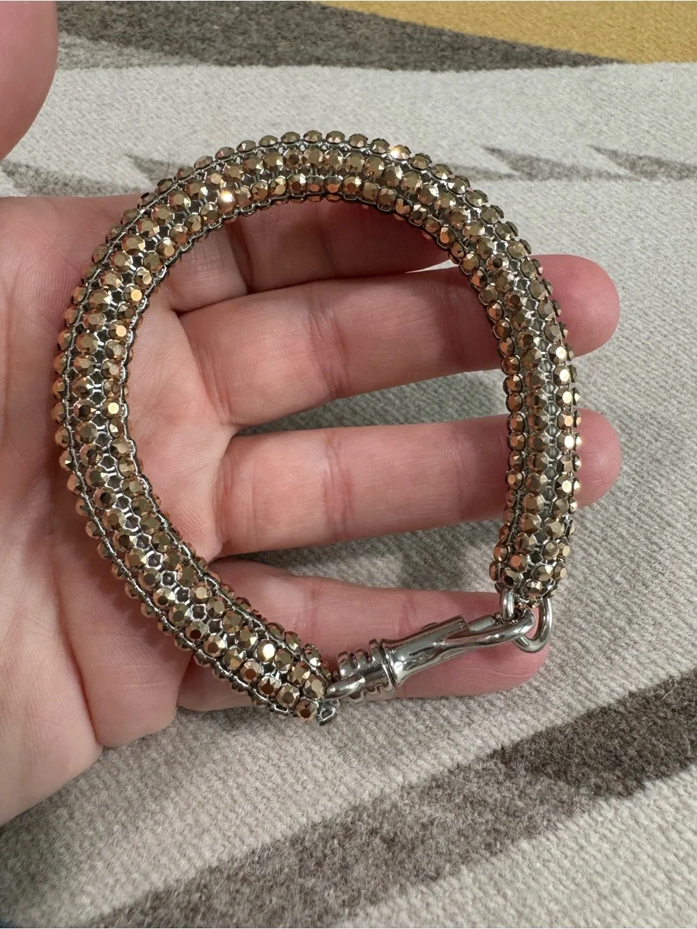 Atelier Swarovski by Christopher Kane Single Bolster Bracelet Champagne Gold